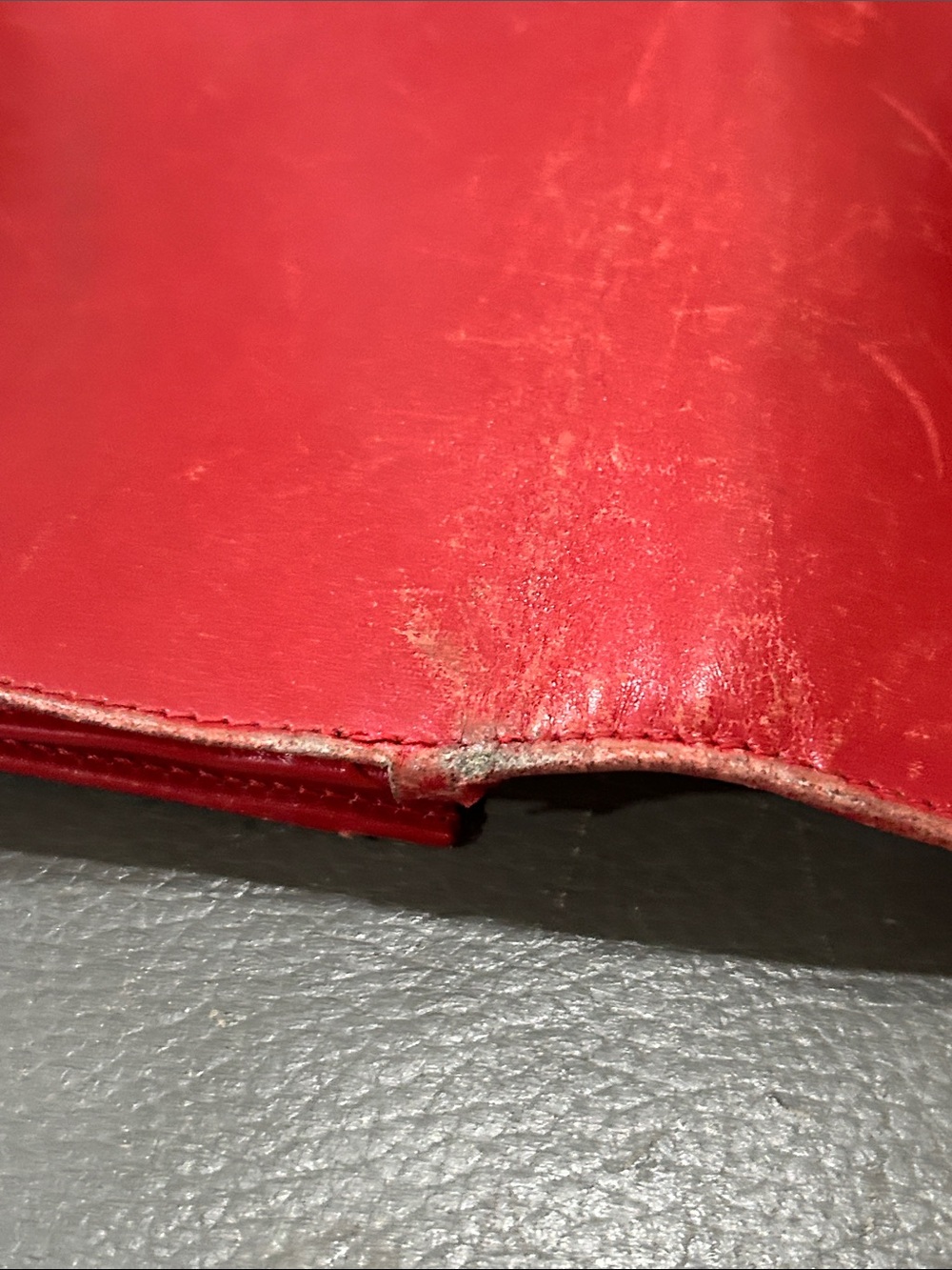 Coach Red Glove Leather Vintage Compact Wallet GUVC - Picture 10 of 15